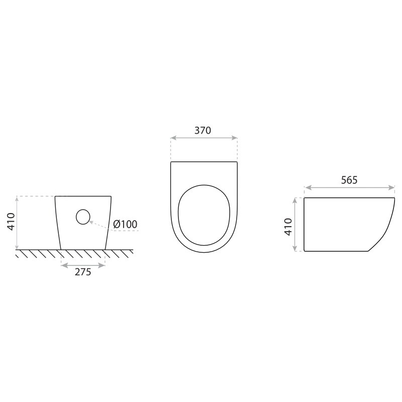 Bideu stativ Spectrum, Trendi, cu fixare ascunsă,37 x 56.5 cm, alb